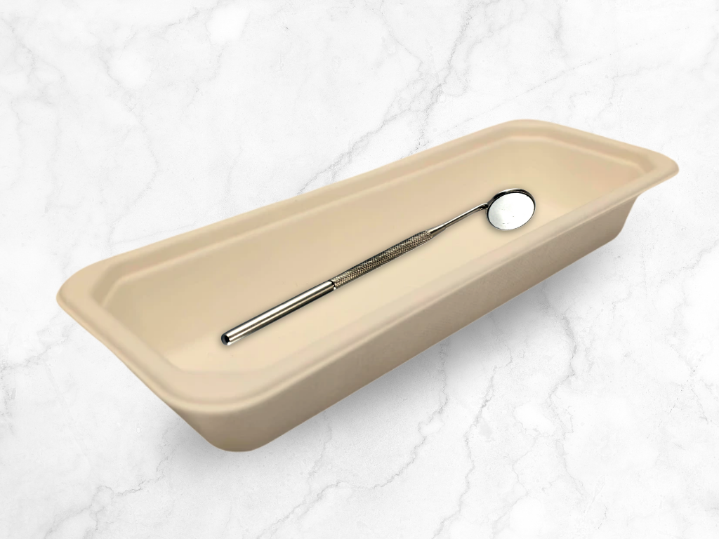 dental tray with mirror instrument