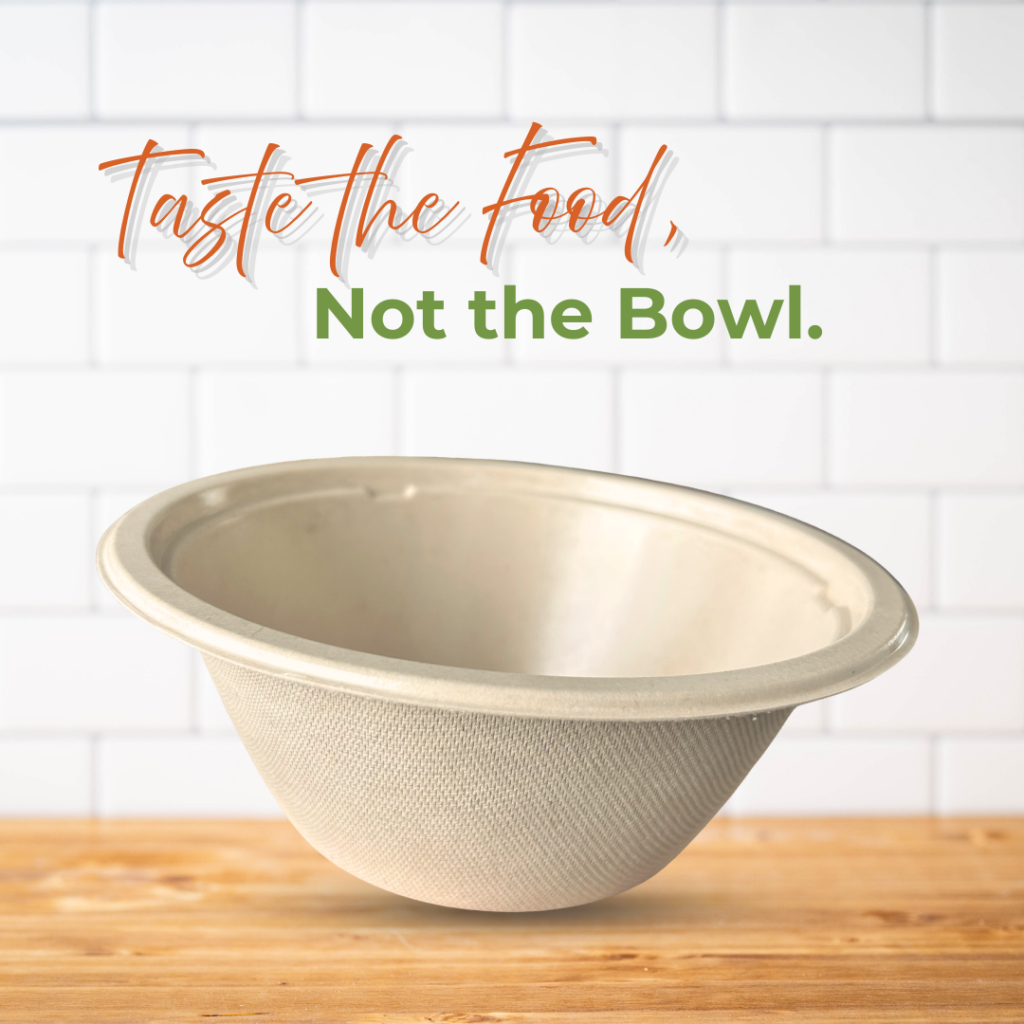Taste the food, not the bowl with a bowl photo